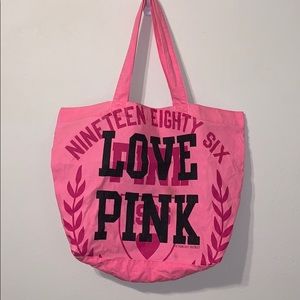PINK canvas tote